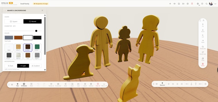 SYSLIA 3D-Systemboard – Digitale Systemaufstellung für Coaches und Therapeuten